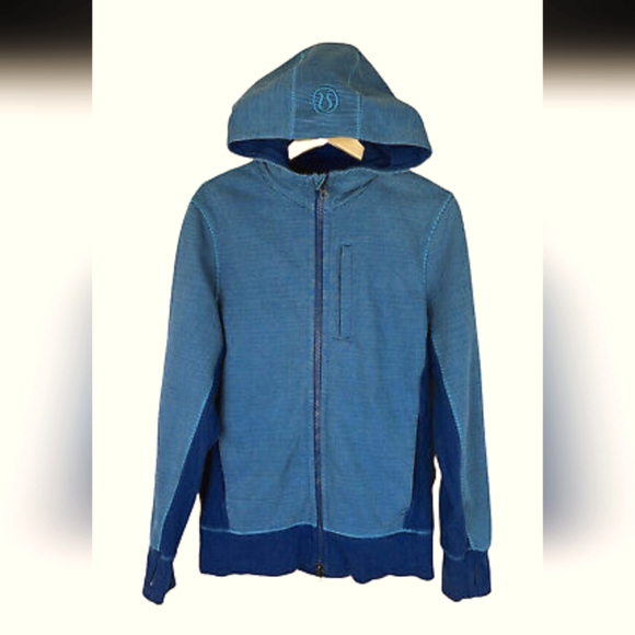 lululemon athletica Other - Lululemon Striped Blue/Teal Heavy Full Zip Hoody Fits Woman's SzXL Mens SzL